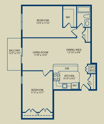 Overlook At Piermont Plan VI - 933 Square Feet